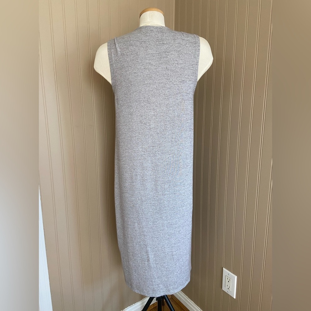 Twik Grey Super Soft Long Sleeveless Sweater Vest Women’s Size Small - Picture 3 of 5